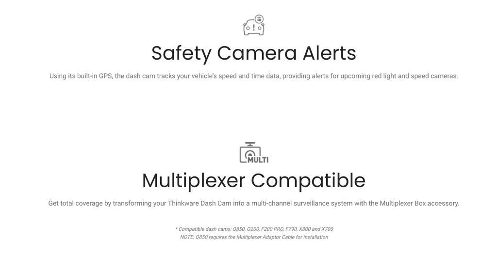 Thinkware Dash Camera Q850 Front